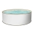 Paradies Pool® Aufstellpool Becken Set - Gartenpool mit Stahlwand in rund mit sandfarbener Folie inkl. hochwertigen Skimmer mit Einlaufdüse (350 x 120) - 1