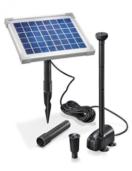 Solar Teichpumpe 5 Watt Solarmodul 470 l/h Förderleistung 0,9 m Förderhöhe Komplettset Gartenteich, 101012 - 1