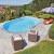 well2wellness® Sunny Pool Ovalbecken Set – Schwimmbecken, Relax Pool, Ovalpool 630 x 360 x 120 cm, Stahlwandpool Komplettset 0,6mm, Innenhülle blau 0,6mm, PVC-Handlauf blau - 1