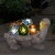 Yeomoo Solar Gartenfiguren Schildkröte Gartendeko für Draußen, mit Sukkulenten und 7 LED Leuchten Home Balkon Dekoration, Schildkröten Figur Kawaii Geschenke für Frauen/Mama Deko für Zimmer Terrasse - 1