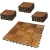 BigDean 33er Pack Holzfliesen für Balkon 30x30 cm - 3 Quadratmeter - aus Akazien-Holz - Bodenbelag Holzboden Klicksystem Balkonfliesen Klickfliesen - 1